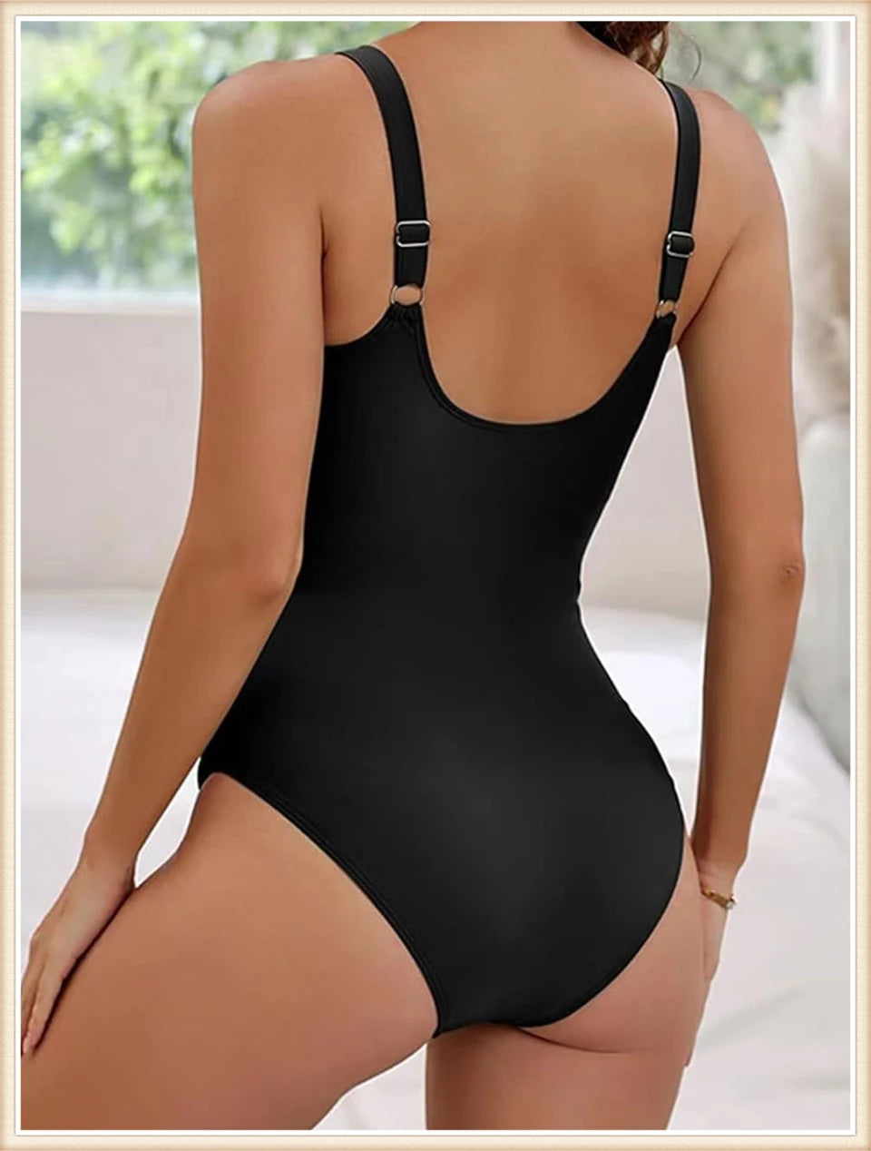 2026 Plain Ruched Swimsuit Women
