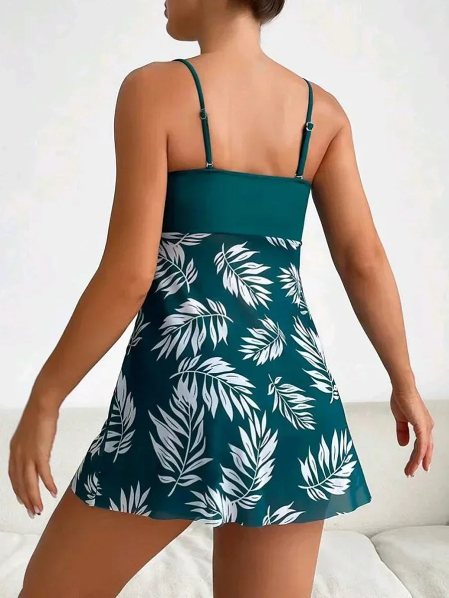 2024 Summer Short Dress Split Swimsuit