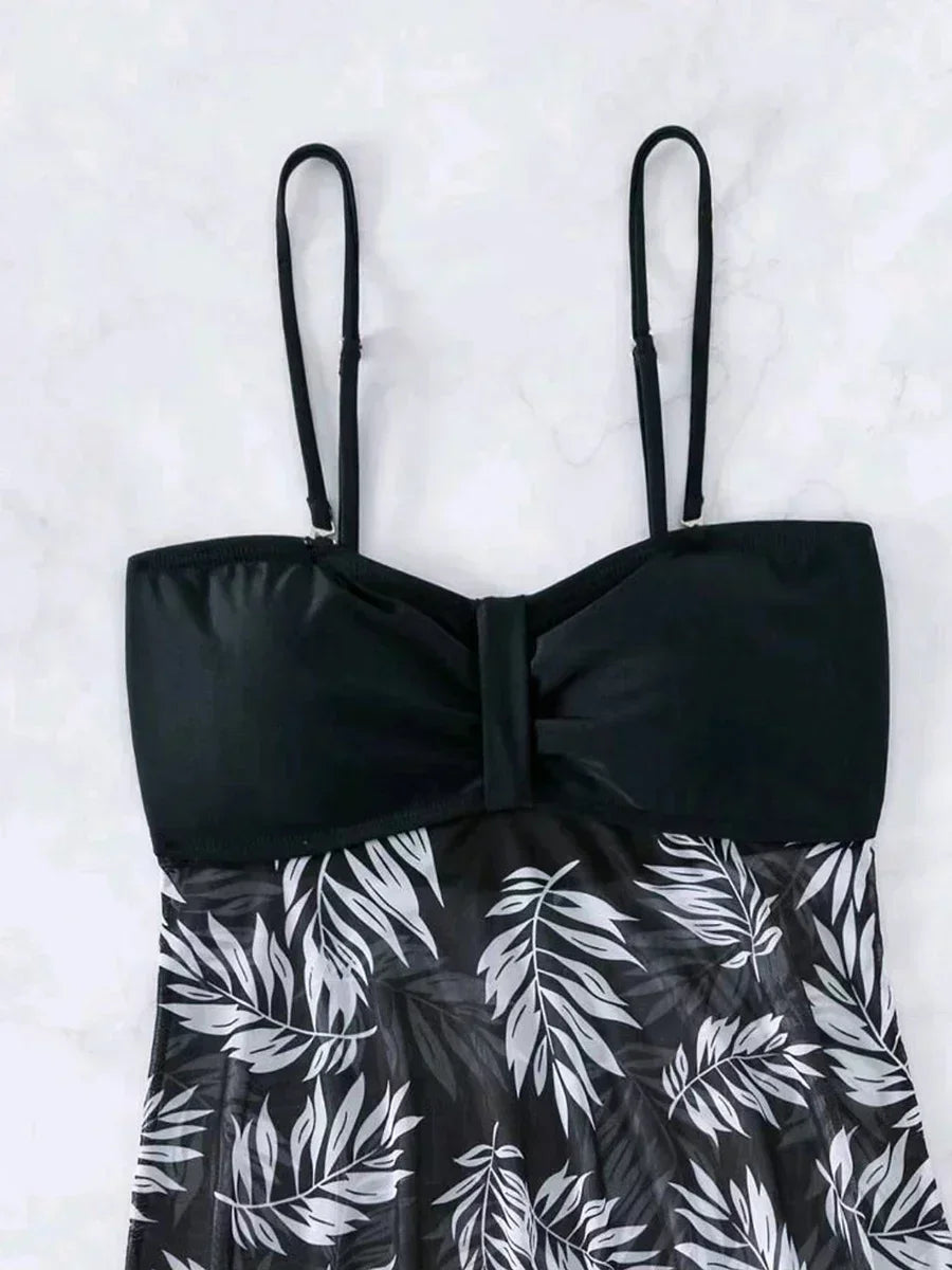 2024 Summer Short Dress Split Swimsuit
