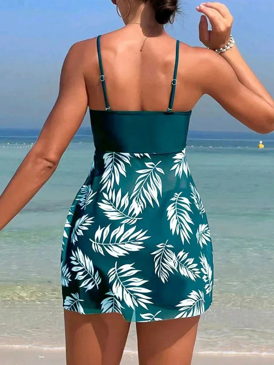 2024 Summer Short Dress Split Swimsuit