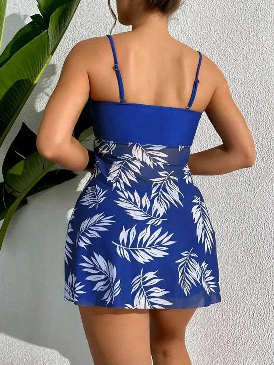 2024 Summer Short Dress Split Swimsuit