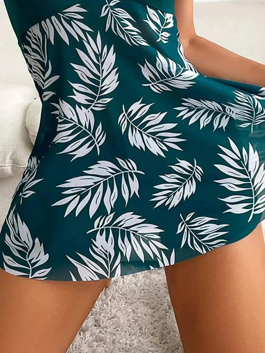 2024 Summer Short Dress Split Swimsuit
