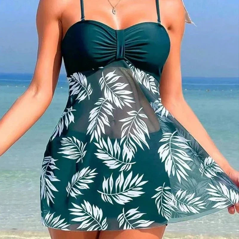 2024 Summer Short Dress Split Swimsuit